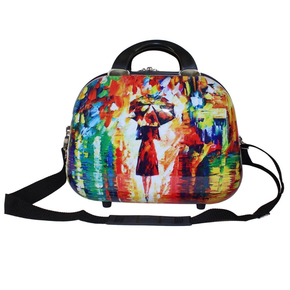 NEW - World Traveler 13-Inch Cosmetic Case Shoulder Tote - Paris Nights